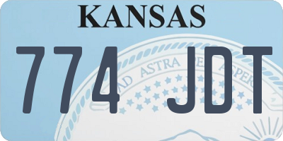 KS license plate 774JDT