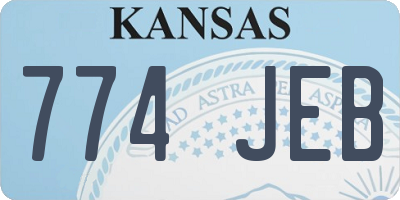 KS license plate 774JEB