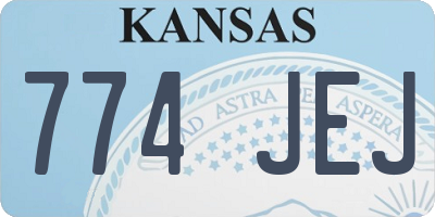 KS license plate 774JEJ