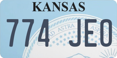 KS license plate 774JEO