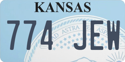 KS license plate 774JEW