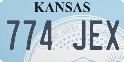 KS license plate 774JEX