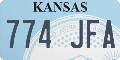 KS license plate 774JFA