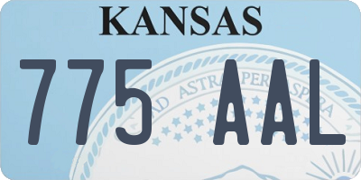 KS license plate 775AAL