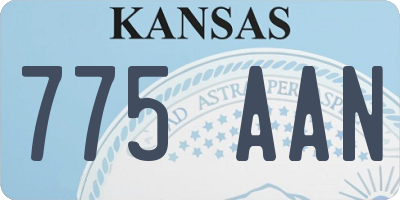 KS license plate 775AAN