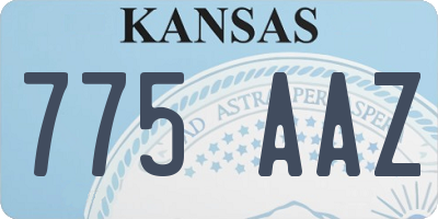 KS license plate 775AAZ