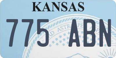 KS license plate 775ABN