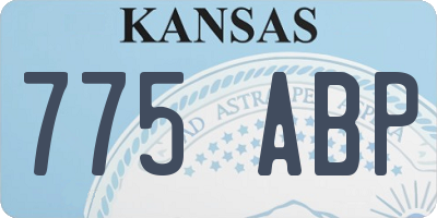 KS license plate 775ABP