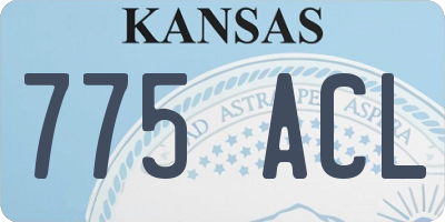 KS license plate 775ACL