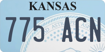 KS license plate 775ACN