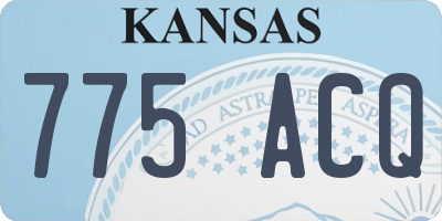 KS license plate 775ACQ