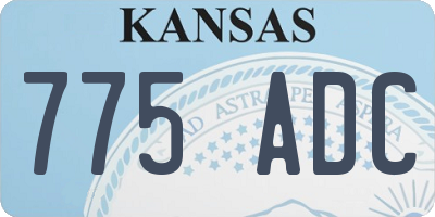 KS license plate 775ADC