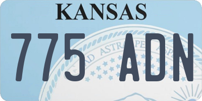 KS license plate 775ADN