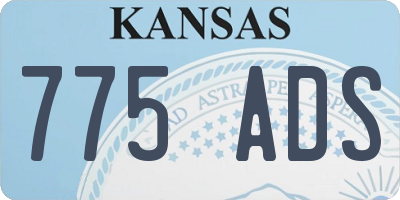 KS license plate 775ADS