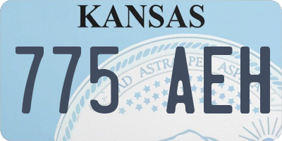 KS license plate 775AEH