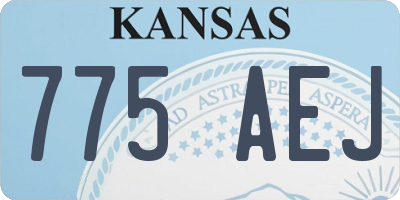 KS license plate 775AEJ