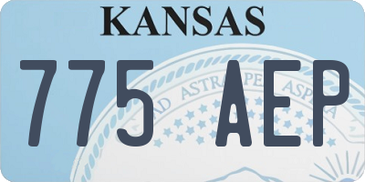 KS license plate 775AEP