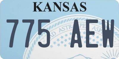 KS license plate 775AEW