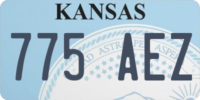 KS license plate 775AEZ