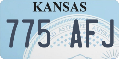 KS license plate 775AFJ