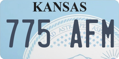 KS license plate 775AFM