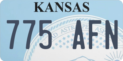 KS license plate 775AFN