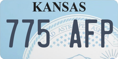 KS license plate 775AFP