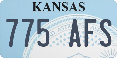 KS license plate 775AFS