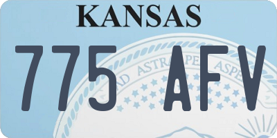 KS license plate 775AFV