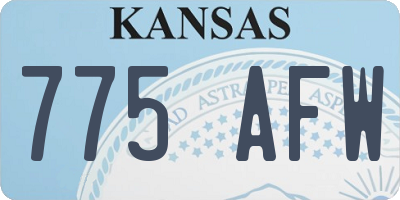 KS license plate 775AFW