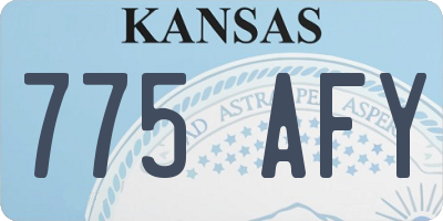 KS license plate 775AFY