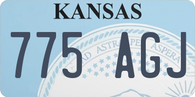 KS license plate 775AGJ