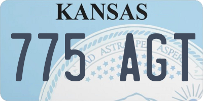 KS license plate 775AGT