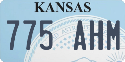 KS license plate 775AHM