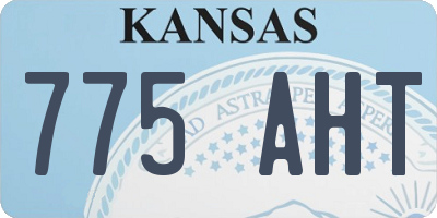 KS license plate 775AHT