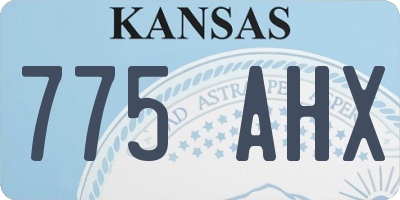 KS license plate 775AHX
