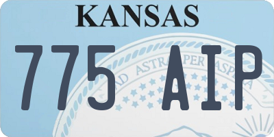 KS license plate 775AIP