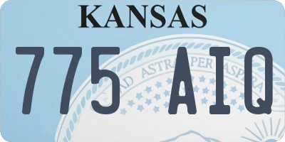 KS license plate 775AIQ