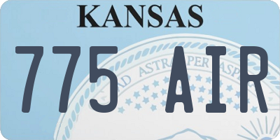 KS license plate 775AIR