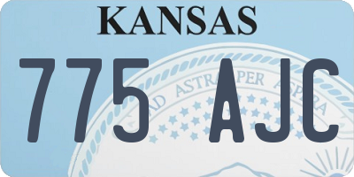 KS license plate 775AJC