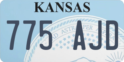KS license plate 775AJD