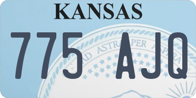 KS license plate 775AJQ