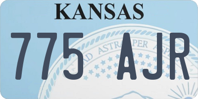 KS license plate 775AJR