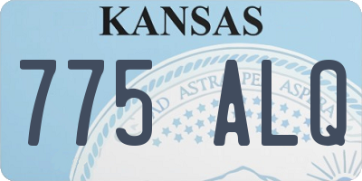 KS license plate 775ALQ