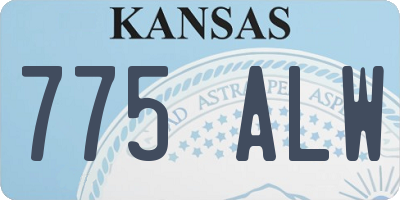 KS license plate 775ALW