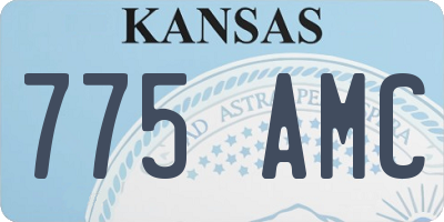 KS license plate 775AMC