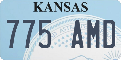 KS license plate 775AMD