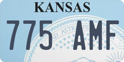 KS license plate 775AMF