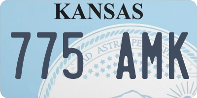 KS license plate 775AMK