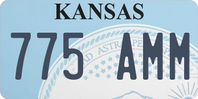 KS license plate 775AMM